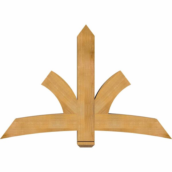 Ekena Millwork Davenport Rough Sawn Timber Gable Bracket, Western Red Cedar, 60"W x 40"H x 6"D x 6"F, 16/12 Pitch GBW060X40X0606DAV00RWR - main
